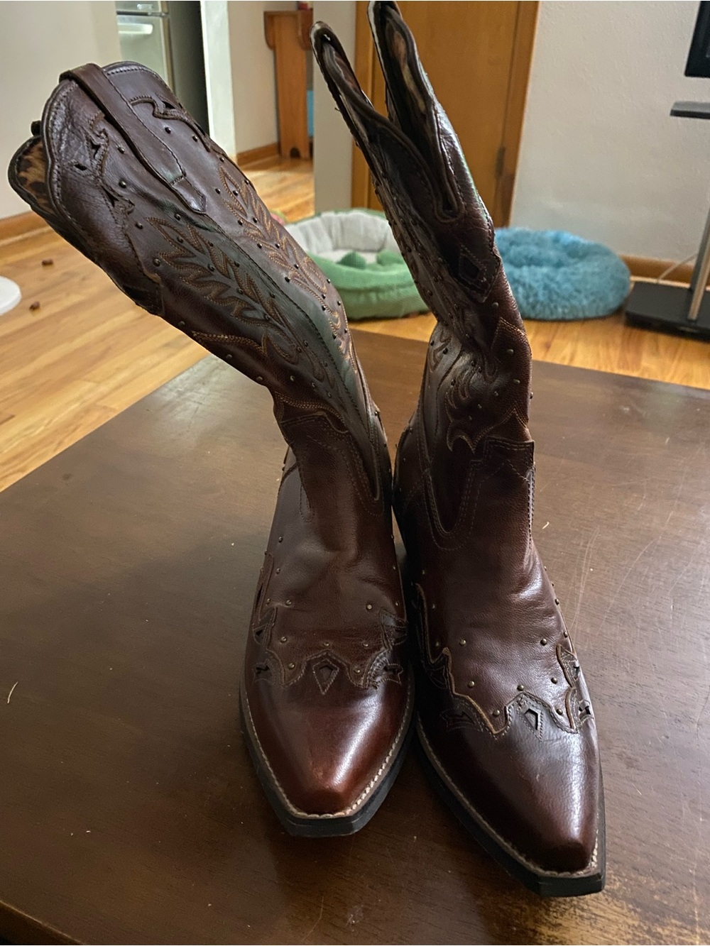 Women’s Laredo Brown Leather Western Cowboy Boots size 9